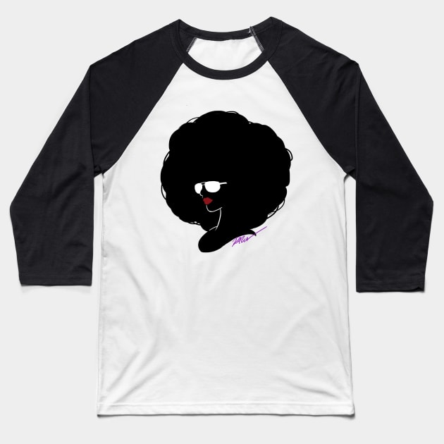 Thicc Fro Baseball T-Shirt by JSam